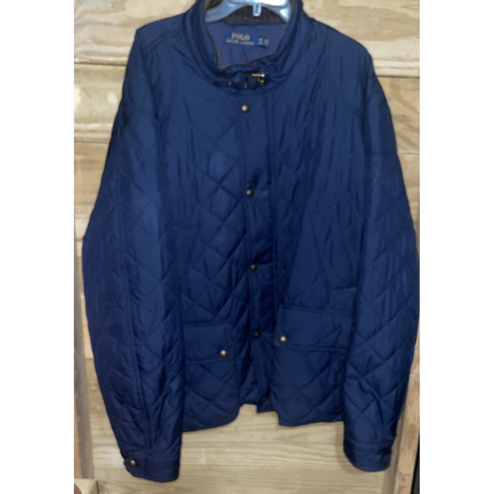 Polo Ralph Lauren Men's Quilted Navy Jacket Size 4XB Corduroy Trim